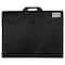 JAM Paper Black Thin Portfolio File Carry Cases with Handles Set